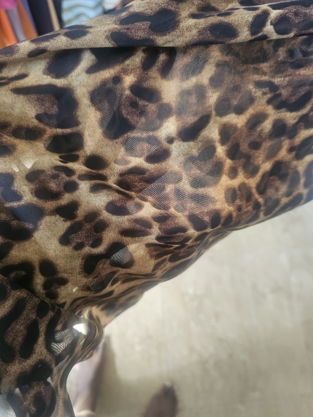 Fashion Nova Leopard Print Cowl Midi Dress - Brown/Tan - Picture 6 of 9